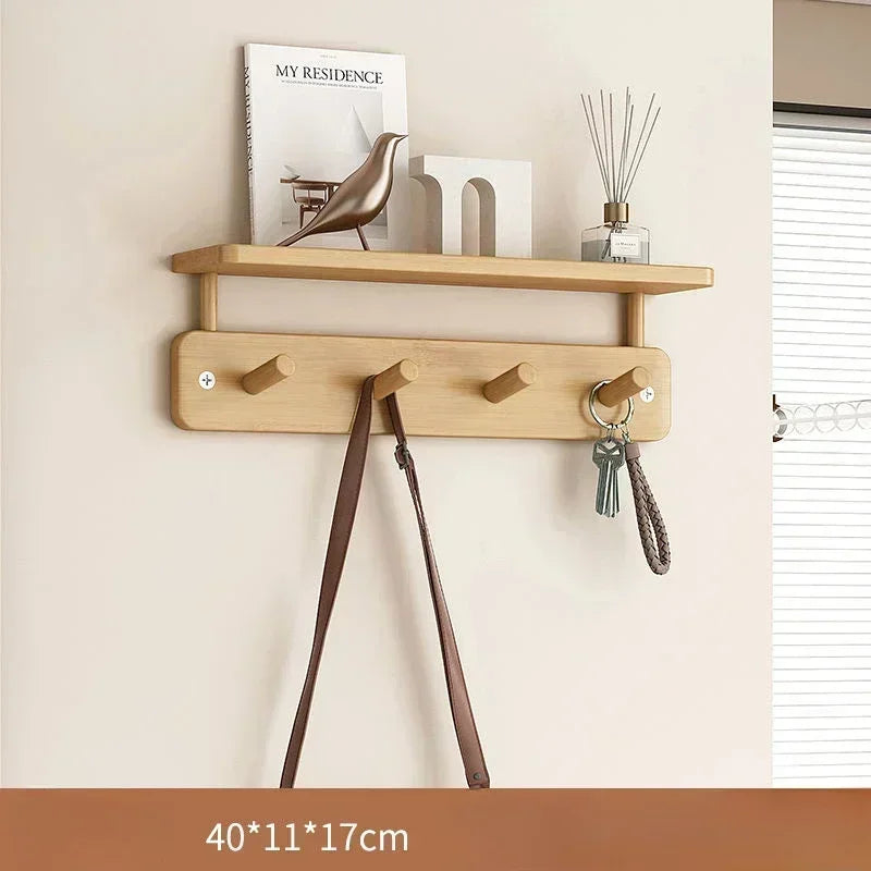 For Bamboo Wall Clothes Hanger Creative Simple Luxury Wall Hanging Coat Rack Bedroom Clothes Storage Living Room Home Furniture