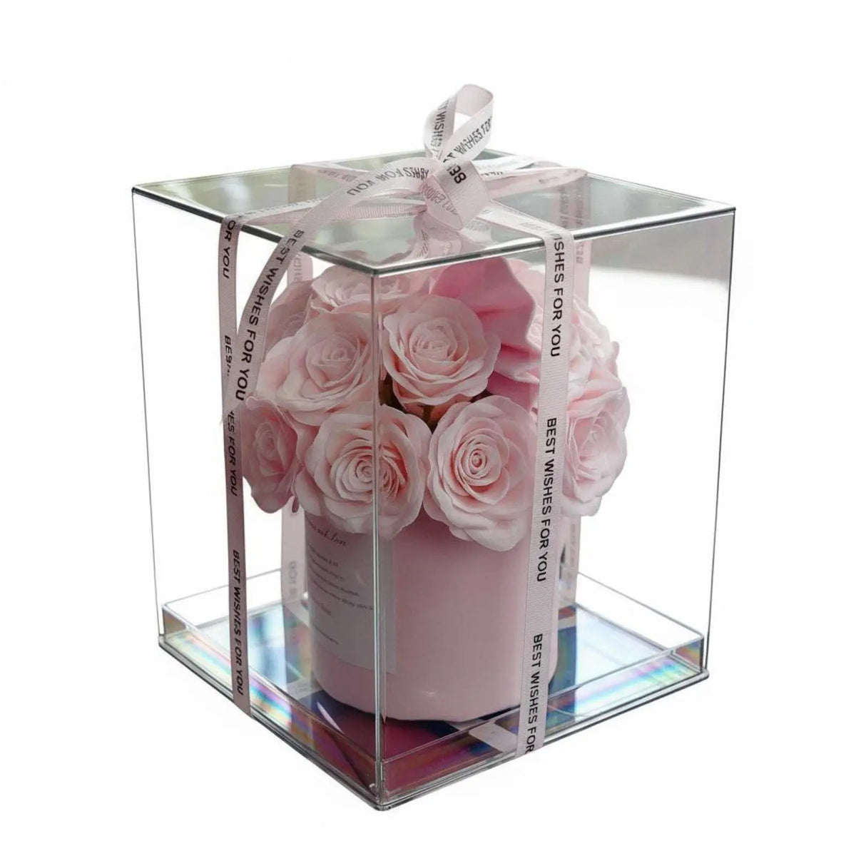 Acrylic Soap Bouquet Everlasting Scented Rose Arrangement Artificial Flower Gift Box for Home Decor