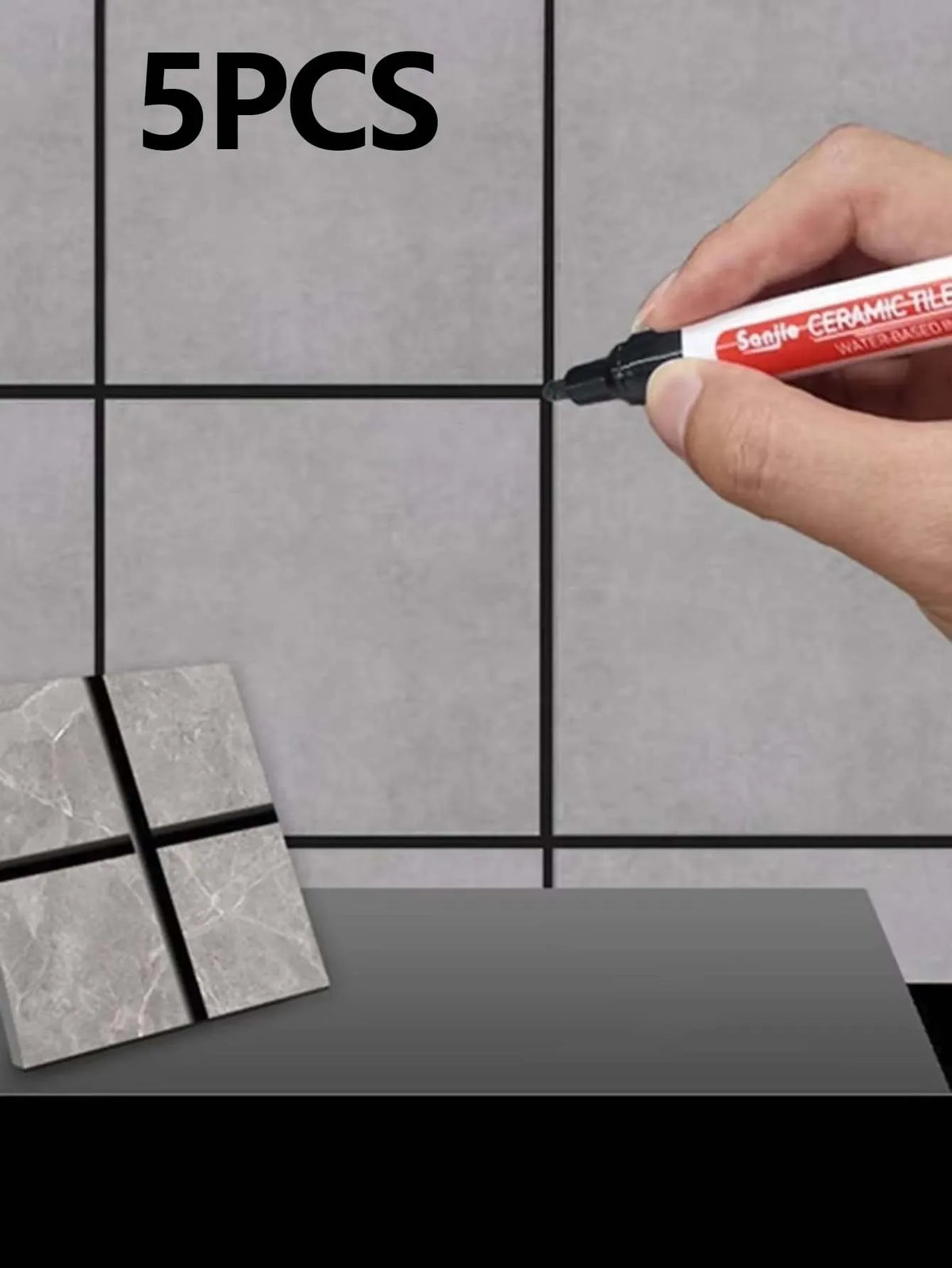 1/5/10PC Waterproof Marker Pen Wall Seam Repair Tiles Grout Markers Pens Floor Bathroom Decontamination Paint Brush Tools