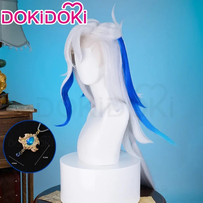 A2025 New IN STOCK Neuvillette Game Genshin Impact DokiDoki Hair Cosplay Fontaine Free Lace Wig Cap Men ★ HAxiba.
