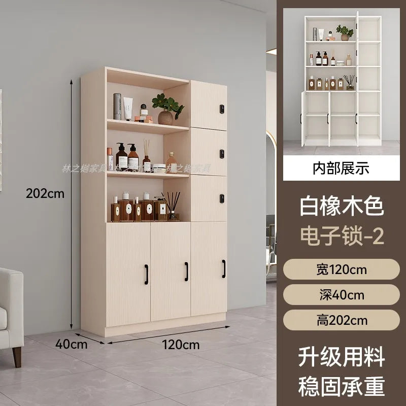 Customized barber shop towel cabinet Beauty salon product display cabinet Hair shop locker Customer deposit box with lock