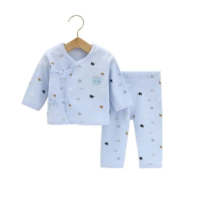 0-3months Newborn Baby Clothes Set Soft Cotton Cartoon Print Baby Underwear Baby Boy Set Autumn Unisex Baby Girls Clothes Set