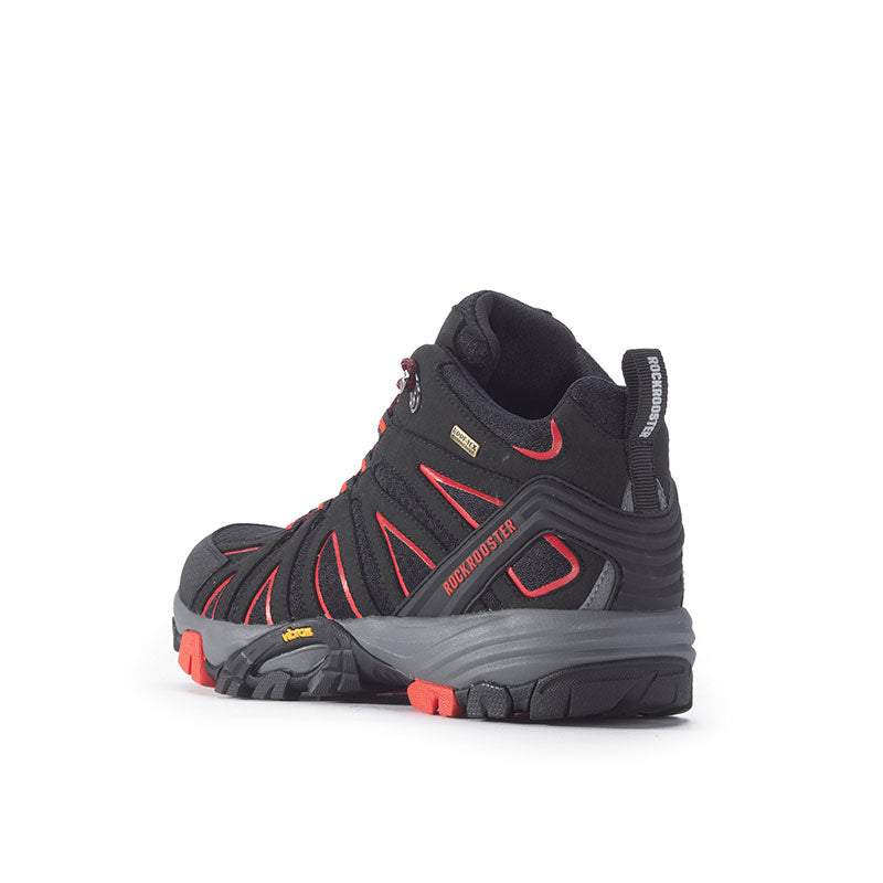 rockrooster Bedrock Black 6 Inch Waterproof Hiking Boots with VIBRAM®