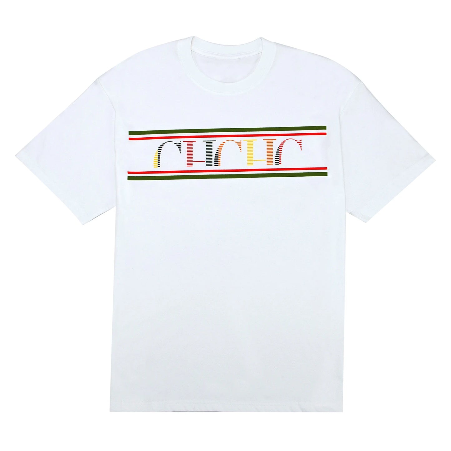 Vintage Stripe Letter Tee 230g Cotton Drop Shoulder Retro Casual Luxury Trendy Top Women Unique Fashion