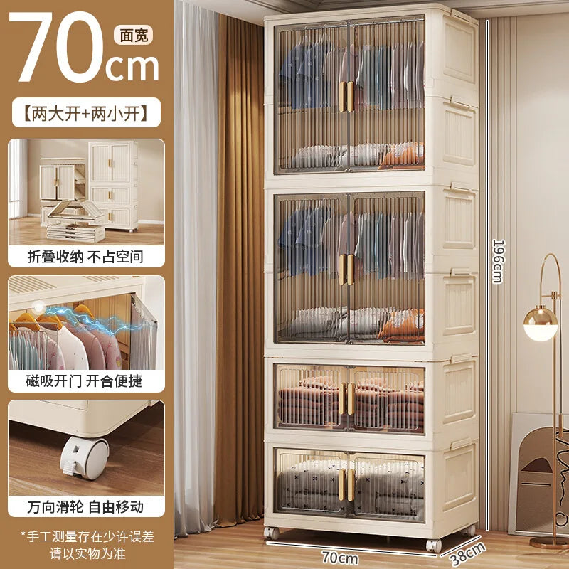 Wardrobe Clothes Closet Bedroom Furniture Storage Cabinet Foldable Wardrobe Plastic Cabinet Armario De Ropa Storage Cabinet