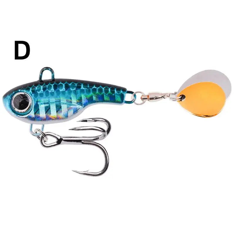 1Pc 5g 8g 11g 14g 17g 20g Spinner Bait Metal VIB Fishing Lure Rotating Tail Vibration Sequins Wobbler Trolling Bait Fishing