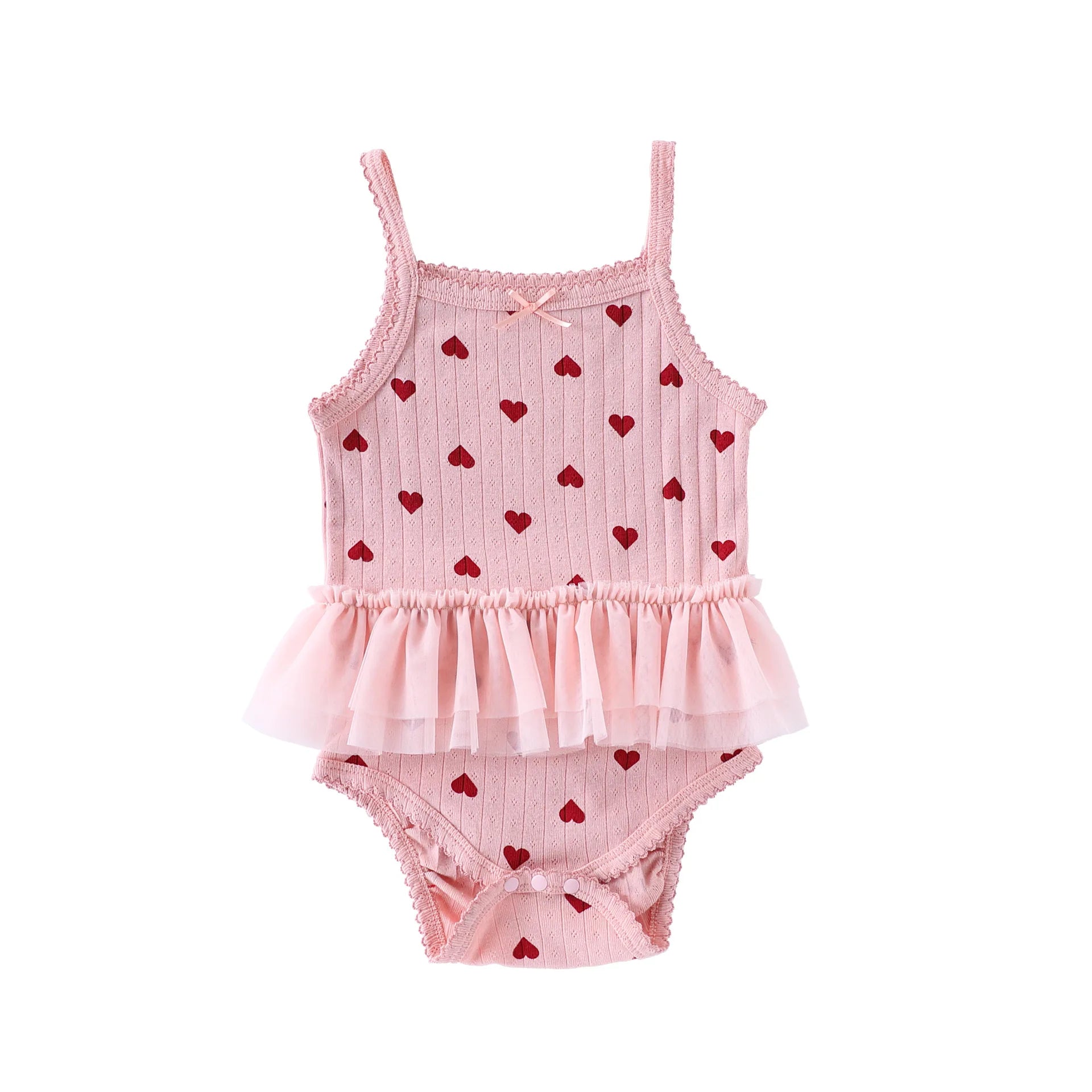 0-24M Heart Print Baby Girl Romper Summer Newborn Kid Clothes Short Sleeve 100% Cotton Baby Bodysuit Cute Sweet Outfit