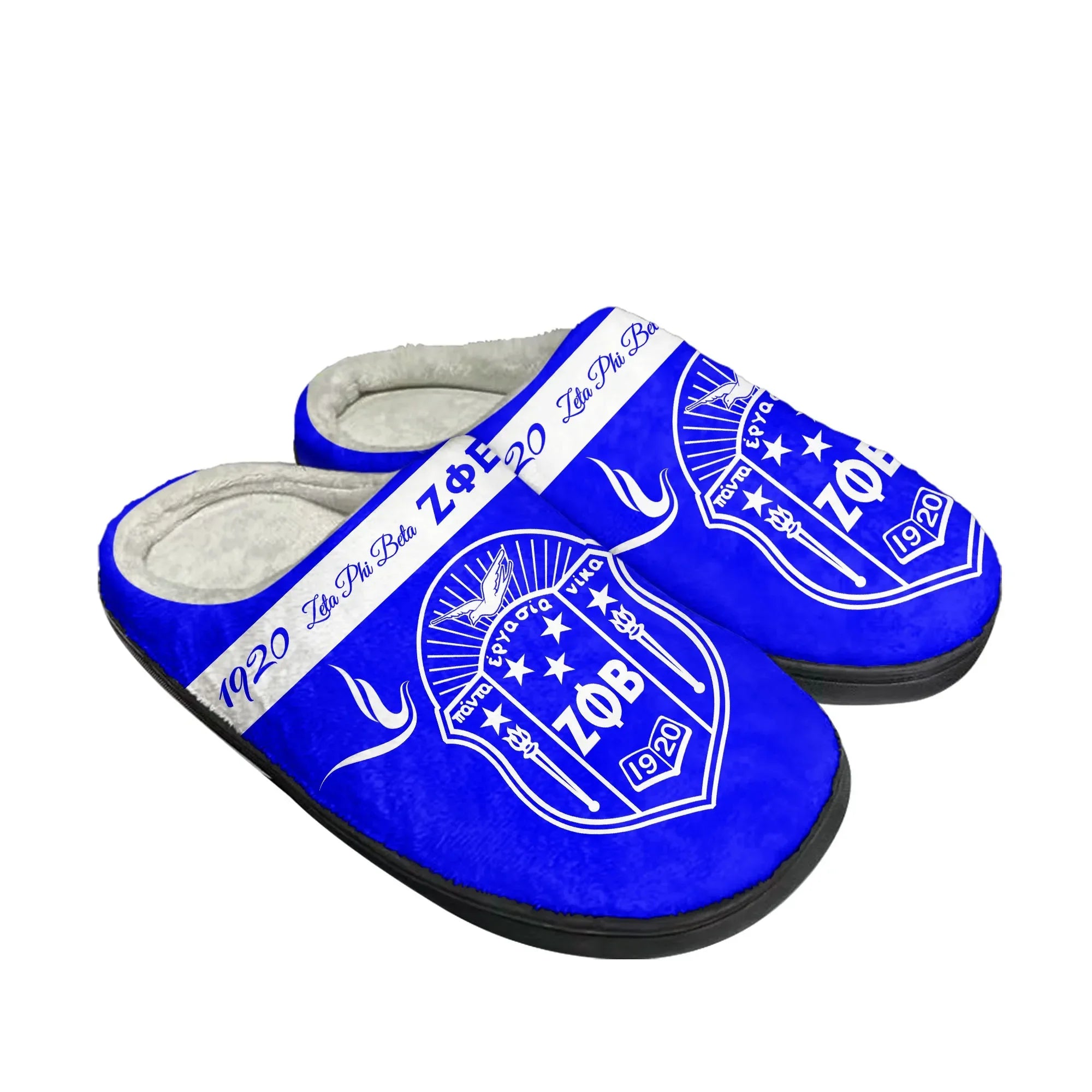 Zeta Sorority ZPB 1920 Home Cotton Slippers Phi Beta Mens Womens Plush Bedroom Casual Keep Warm Shoes Indoor Customized Shoe