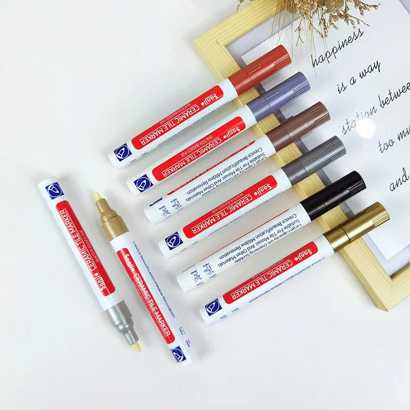 1/5/10PC Waterproof Marker Pen Wall Seam Repair Tiles Grout Markers Pens Floor Bathroom Decontamination Paint Brush Tools