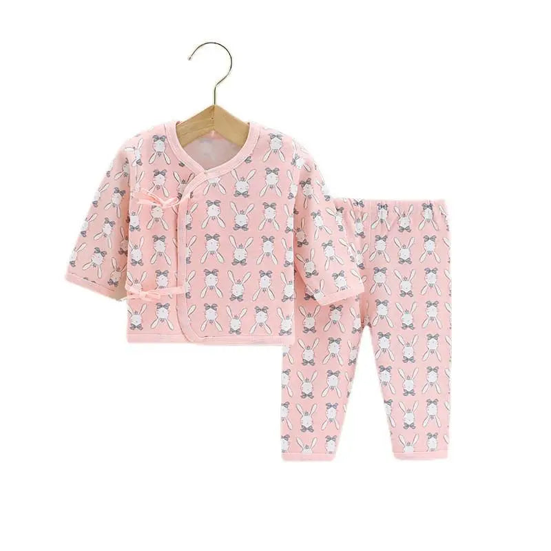 0-3months Newborn Baby Clothes Set Soft Cotton Cartoon Print Baby Underwear Baby Boy Set Autumn Unisex Baby Girls Clothes Set