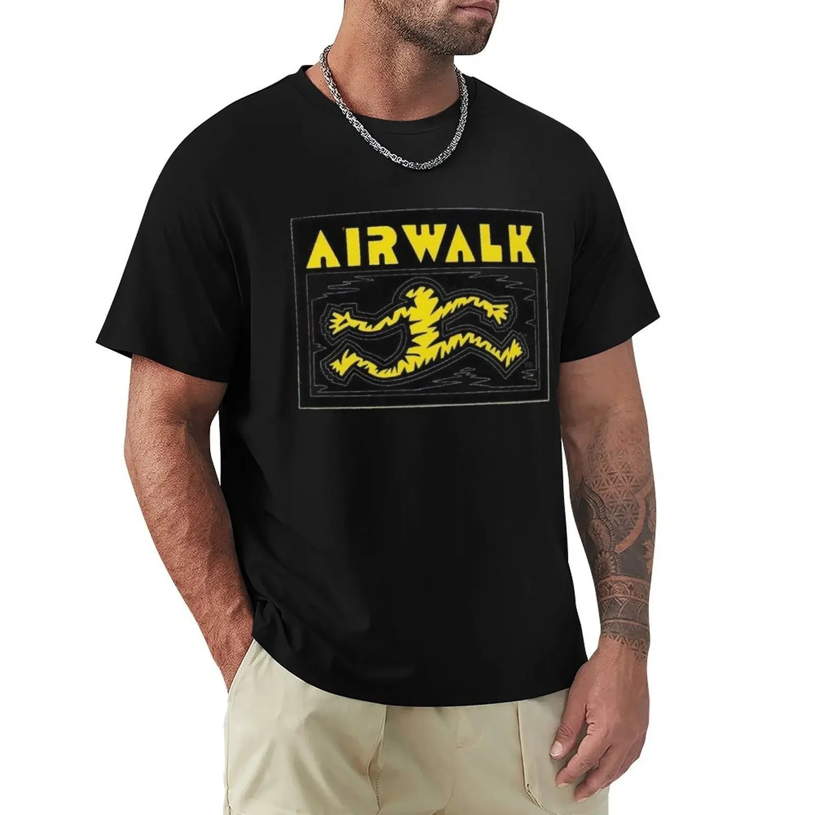 Running man, Airwalk shoes skateboard t shirt design. T-Shirt T-shirts oversize men t shirts