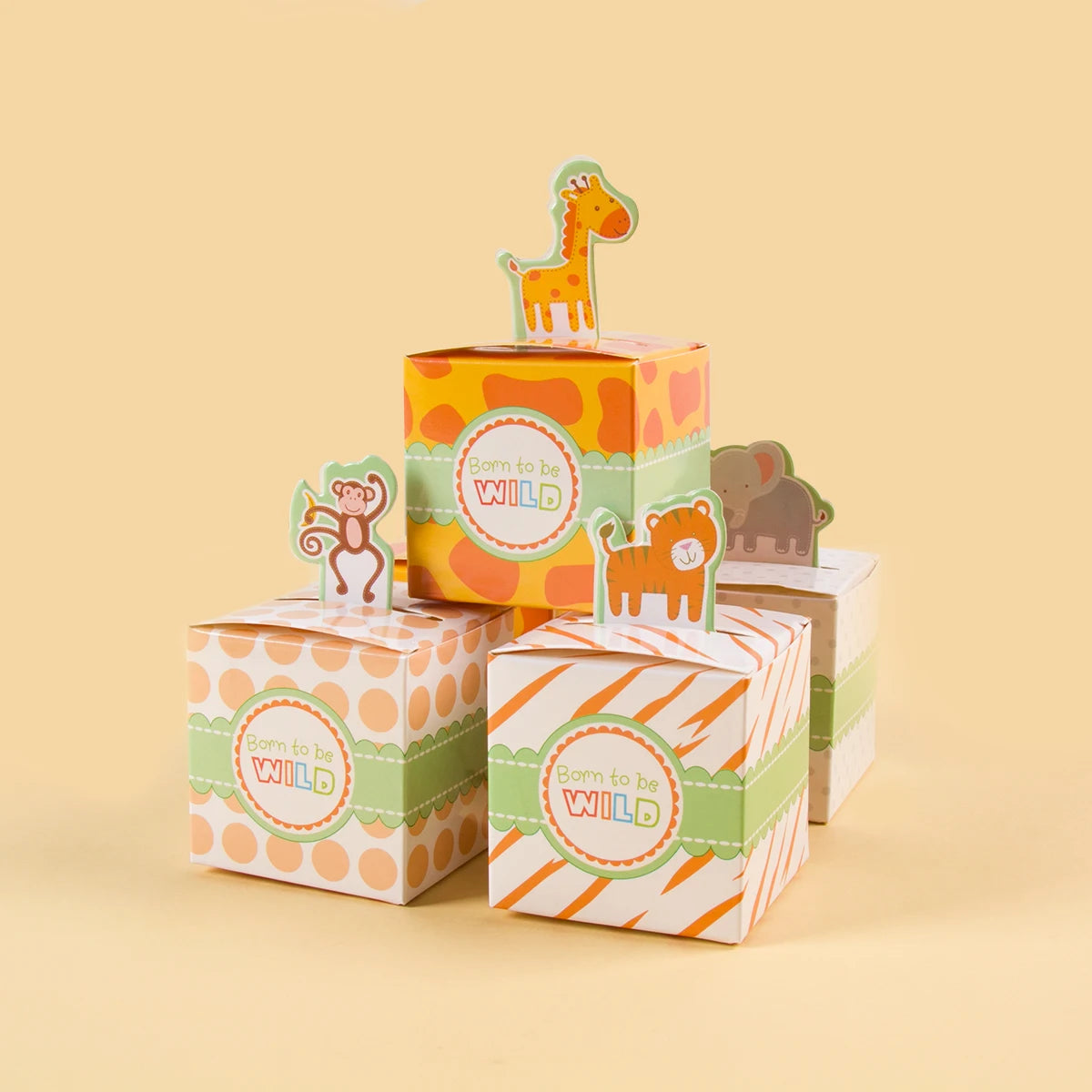 4P Small Animal Candy Box Candy Party Children's Day Gift Cute Cartoon Baby Baptism Decoratio Festival Event Candy Souvenir Pack