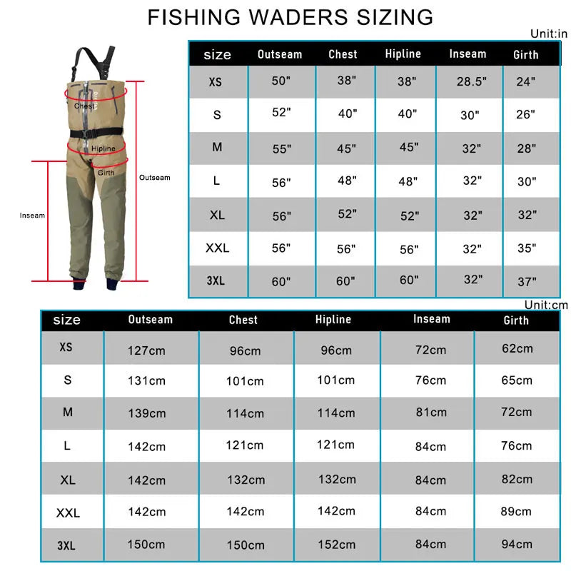 Zippered Waterproof Wader Without Boots Fisherman Clothing for Hot Weather Protective Against Saltwater Freshwater Surf Fishing