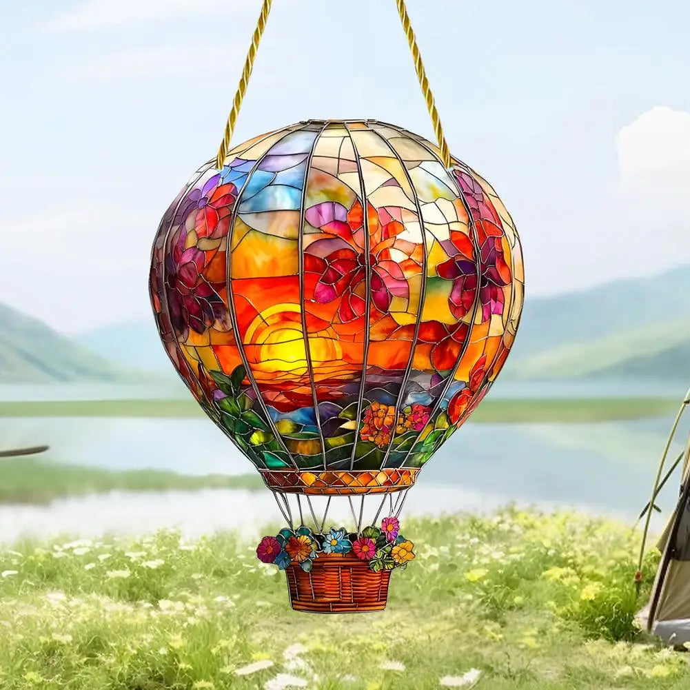 Hot Air Balloon Window Decor Acrylic Flat Finish Colored Art Decoration Indoor Decor Living Home Indoor Window Room Bedroom R5U5