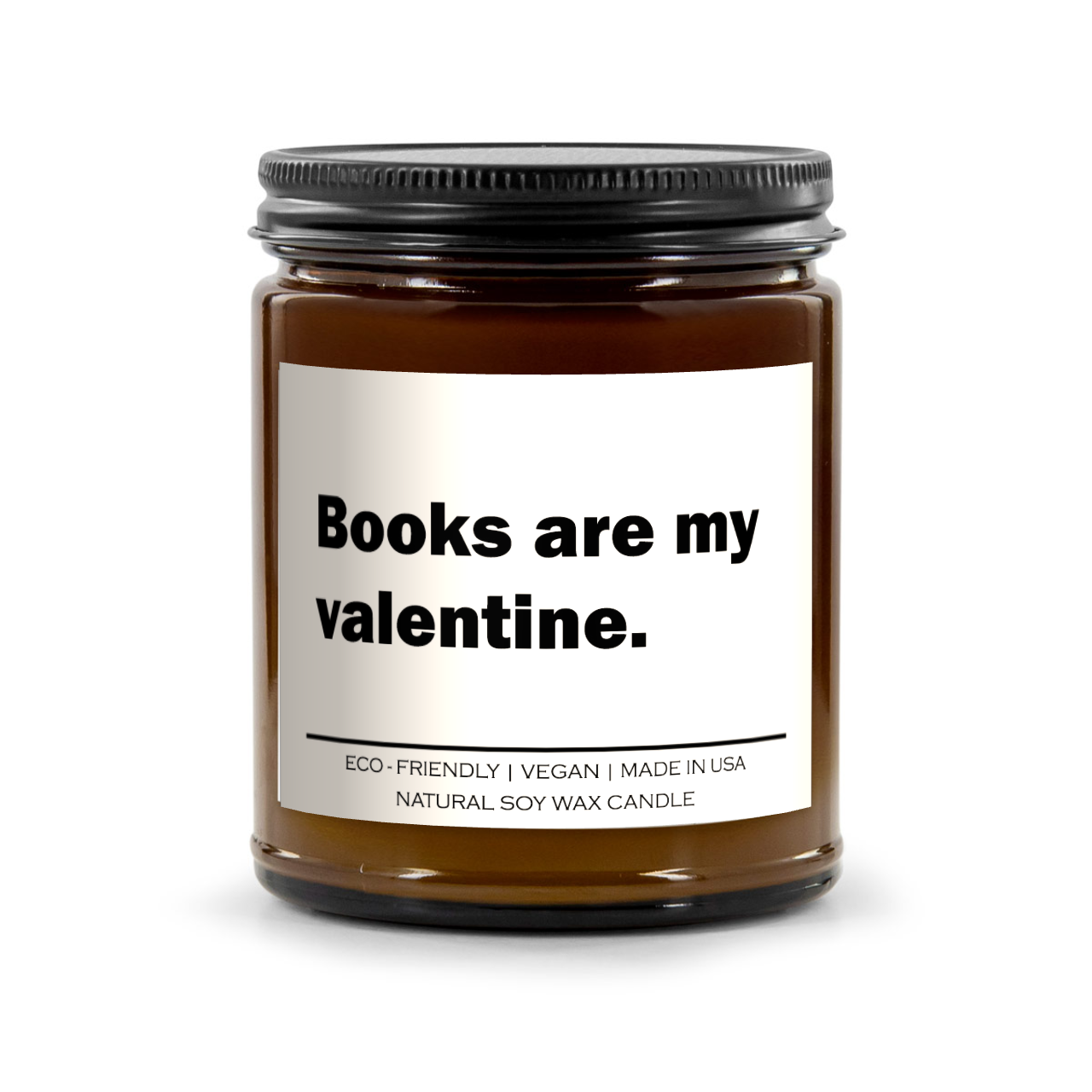 Books are my valentine Candle