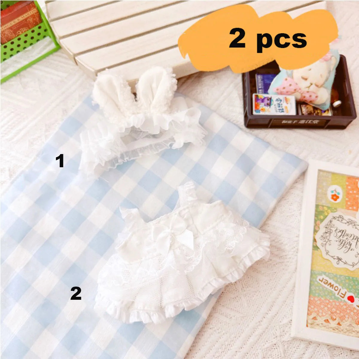 Modern Style 17cm Labubu Baby Clothes Series Doll Outfit Macaron Baby Doll Clothing Set for Collectible Figures