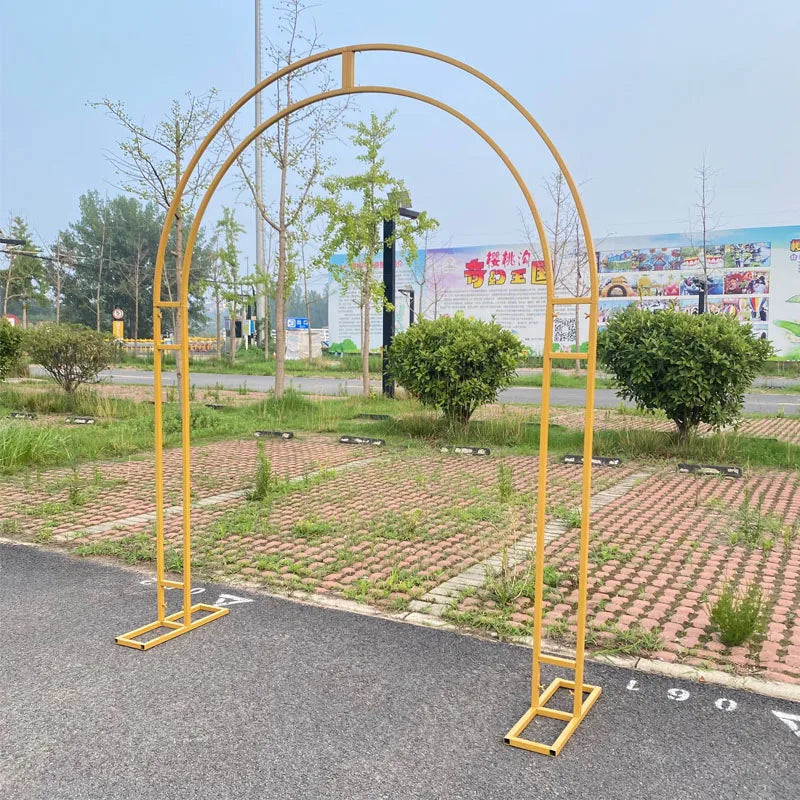Heavy Duty Metal Unique Garden Arch Archway Gate Outdoor Engagement Balloon Arch Collapsible Wedding Walk Through Arch