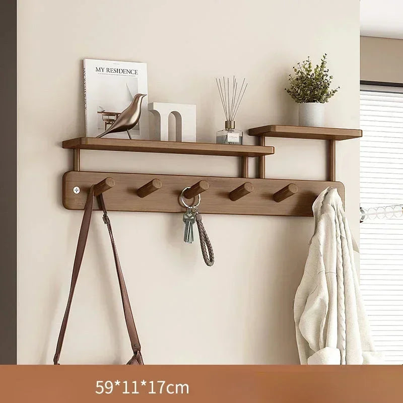 For Bamboo Wall Clothes Hanger Creative Simple Luxury Wall Hanging Coat Rack Bedroom Clothes Storage Living Room Home Furniture