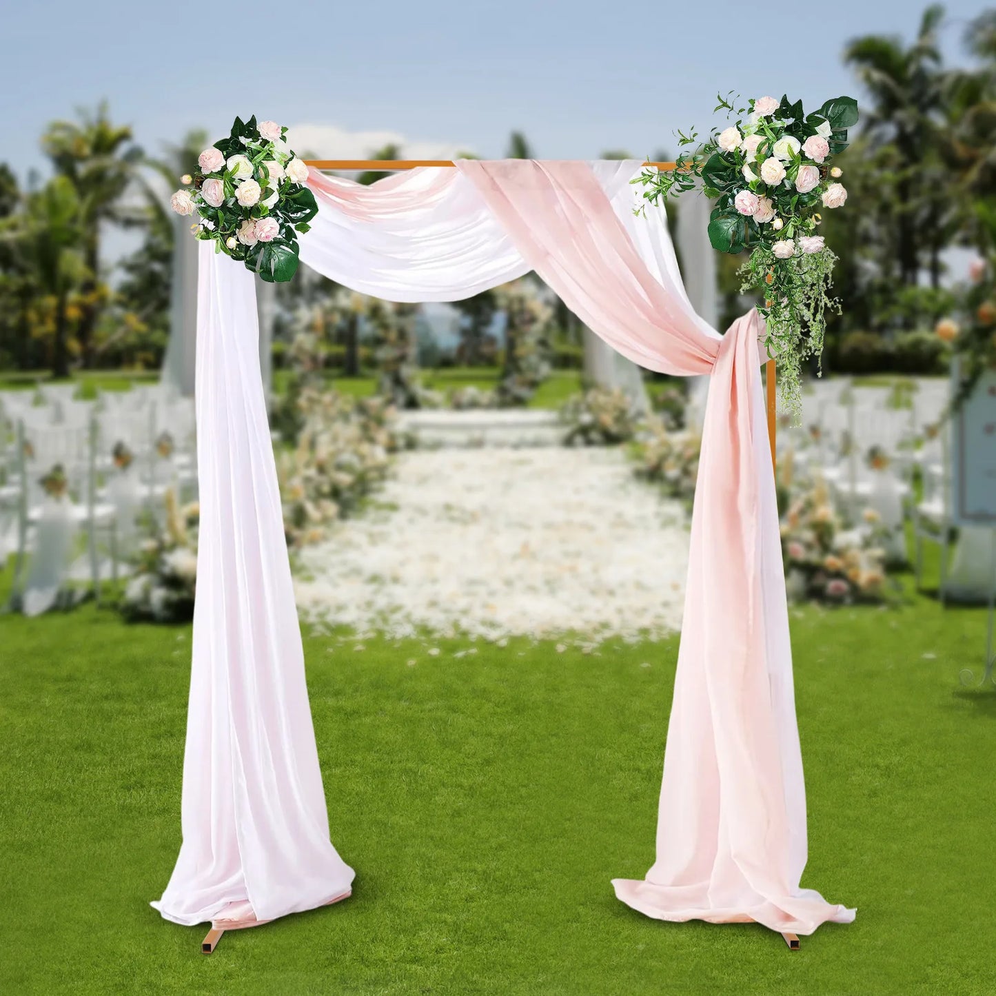Wedding Party Metal Rectangular Arch Rack Flower Balloon Stand Backdrop Decoration