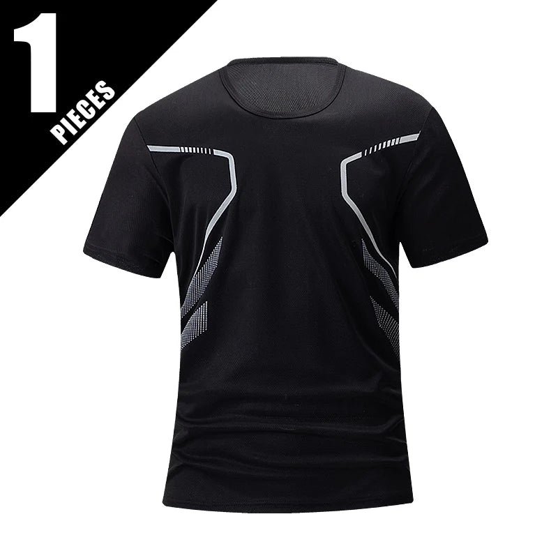 1/3/4 Pieces Summer Men's Printed Quick-drying Breathable Short-sleeved Plus Size Loose Sports Casual T-shirt Multicolor Choice