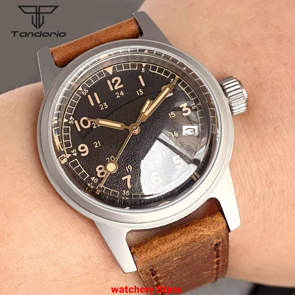 Customized 36mm Diving Men Watches Automatic NH35A Movement Sapphire Glass Date Black Dial Mechanical Watches