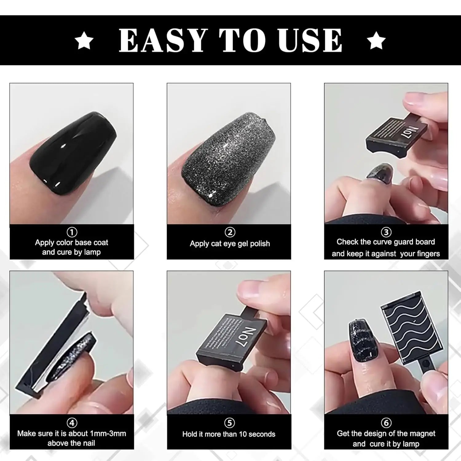 4/5Pcs Mixed Cat Eye Nail Magnetic Rod Powerful Lines Heart-Shaped Magnet UV Gel Polish Stick Nail Art Design DIY Manicure Tools