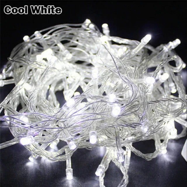110V 220V 10M 100 Led String Garland Christmas Tree Chain Fairy Light Waterproof Home Garden Party Outdoor Holiday Decoration