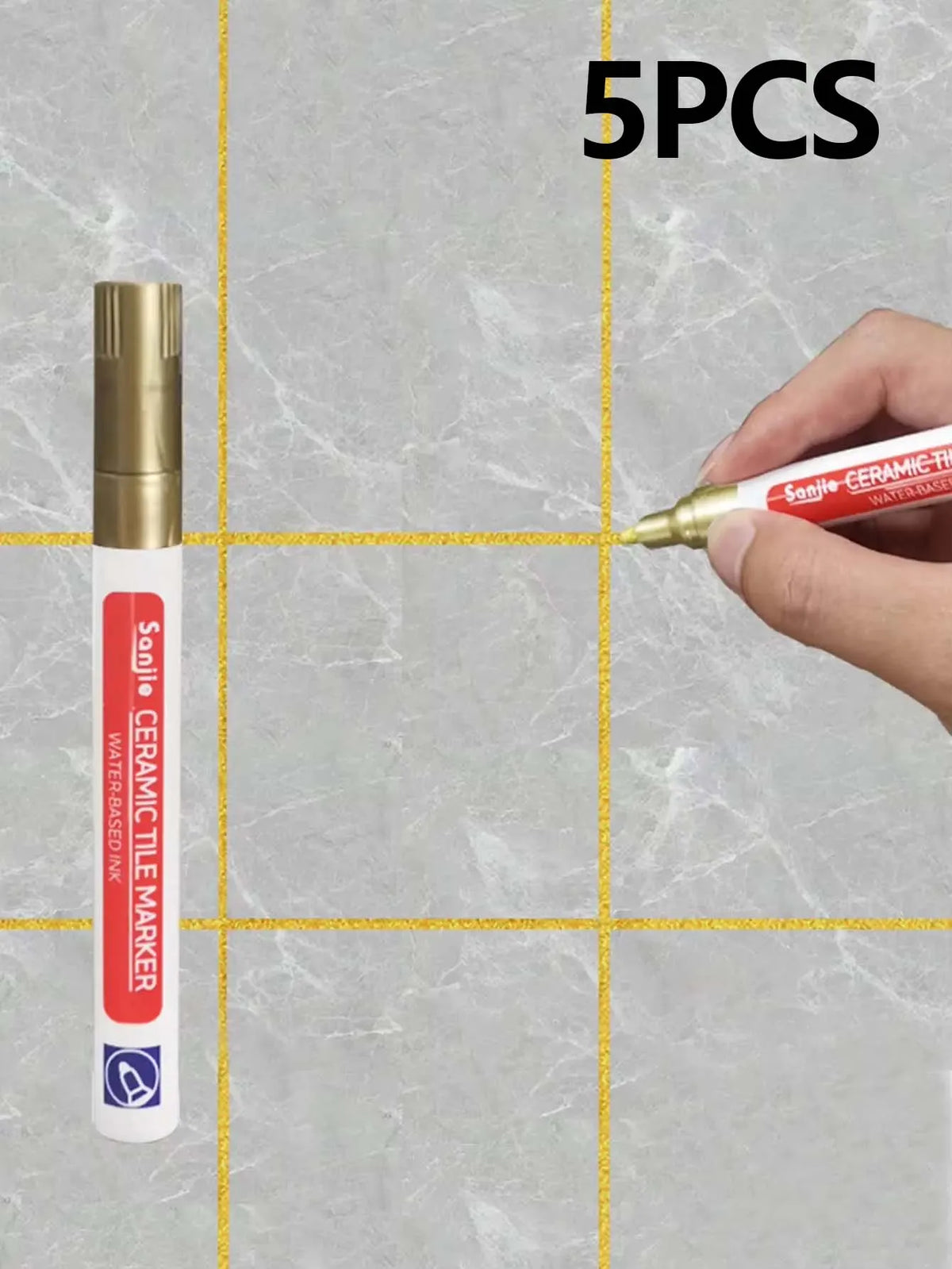 1/5/10PC Waterproof Marker Pen Wall Seam Repair Tiles Grout Markers Pens Floor Bathroom Decontamination Paint Brush Tools