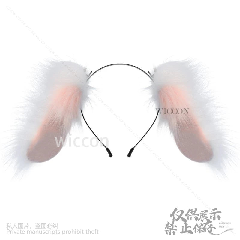 Anime Furry Suit Cosplay Dog Lolita Ears Accessory For Halloween Christmas Girls Headband Decoration Hair Woman Cos