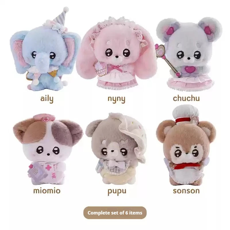 Genuine Handspupu Blind box adorkable Toys Rabbit Girl Comforting Birthday Gifts Stuffed Animal Figurine Collectible ACG Goods