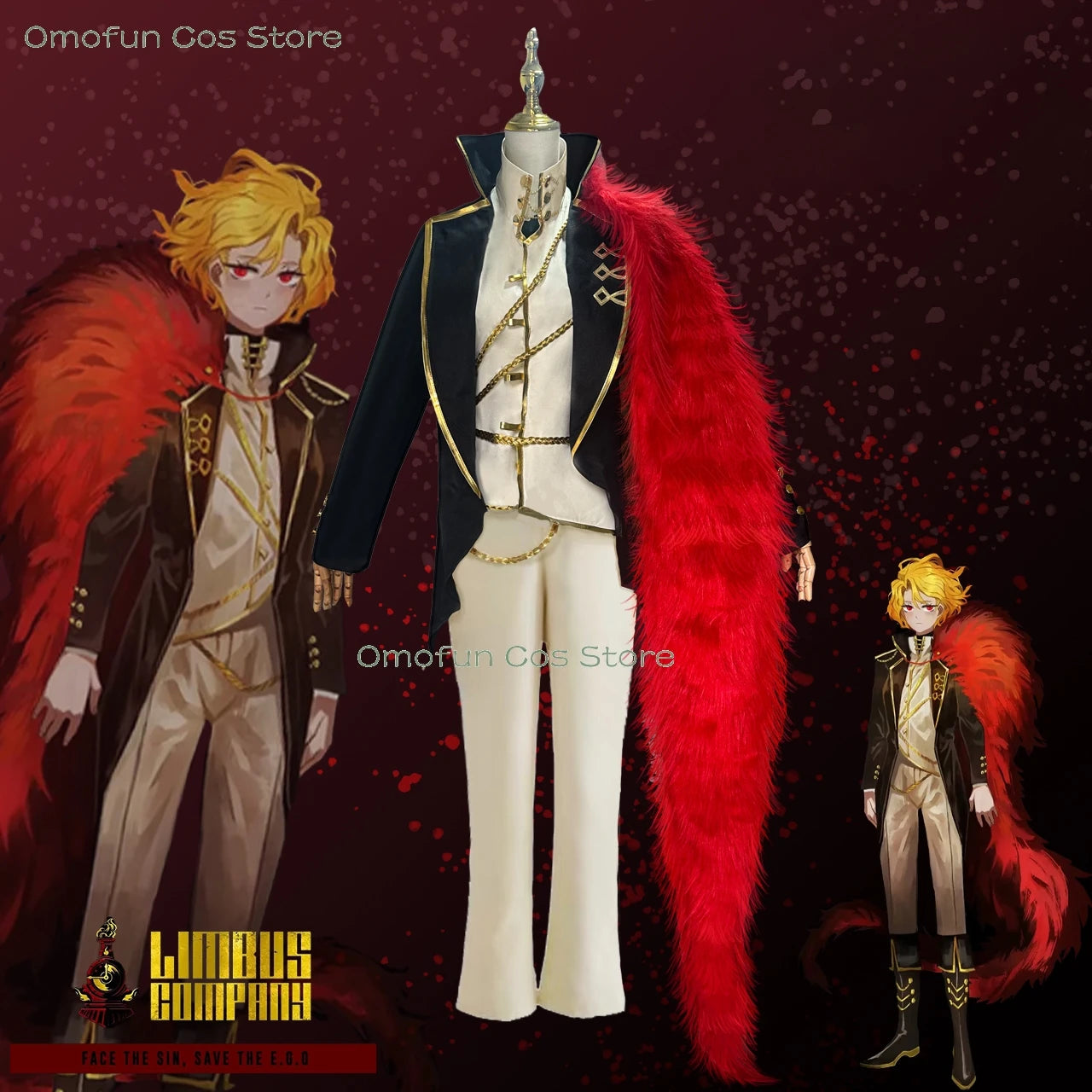 Limbus Company Don Quixote Sancho Unisex Cosplay Costume Wig Spoiler Outfit Cosplay Outfits Clothes Coat Suit Halloween Dres up