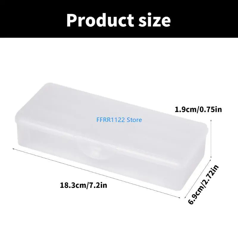 Y1UF Double Layer Storage Case for Nail Art Pens Brush Art Tools,Clear Manicure Pedicure Tool Container