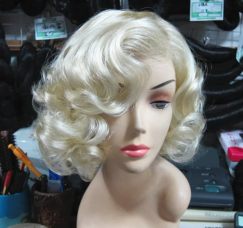 silisili AHalloween women Golden Forever Marilyn Monroe styled synthetic hair wig costumes 2025 ☆ New