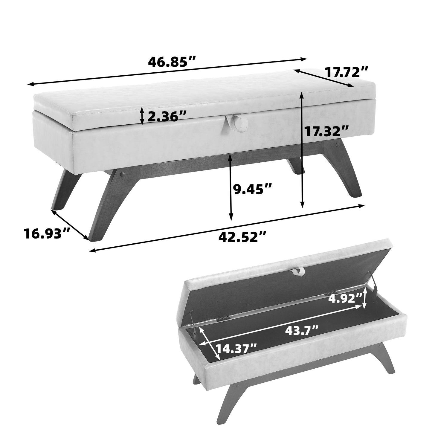 Teddy wool fabric, solid wood feet for solid weighing, and bed end