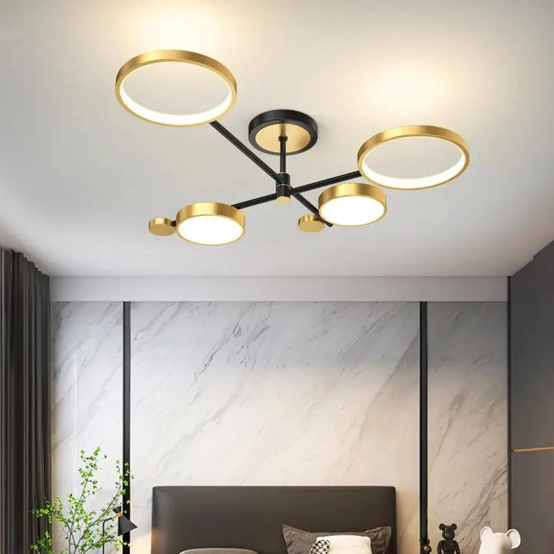 Nordic Minimalist LED Ceiling Light Creative for Living Room Bedroom Decoration Aluminum Fashion Art Lighting Fixtures Lustre
