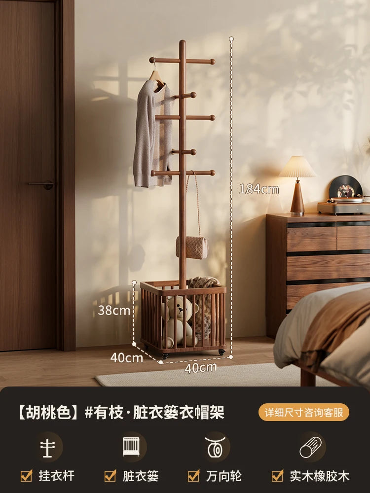 Nordic Living Room Coat Racks Wooden Clothes Organizer Space Saving Coat Racks Wall Minimalist Porte Manteau Trendy Furniture