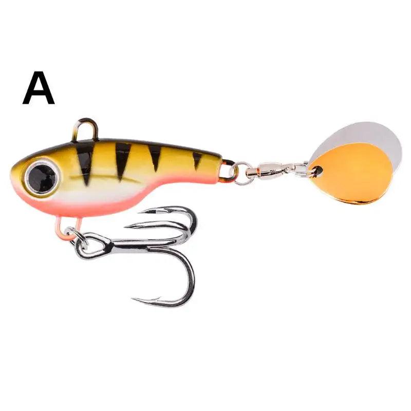 1Pc 5g 8g 11g 14g 17g 20g Spinner Bait Metal VIB Fishing Lure Rotating Tail Vibration Sequins Wobbler Trolling Bait Fishing