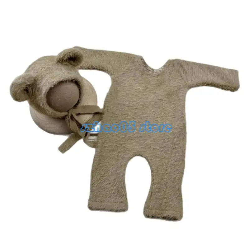 85LE Bear Outfit Hat Set Boy Girl Photo Clothes Photography Props