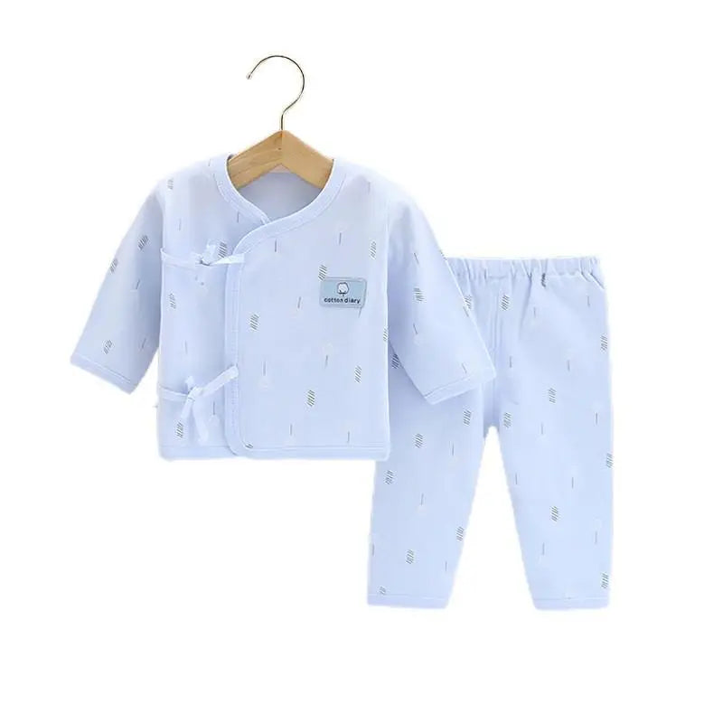 0-3months Newborn Baby Clothes Set Soft Cotton Cartoon Print Baby Underwear Baby Boy Set Autumn Unisex Baby Girls Clothes Set