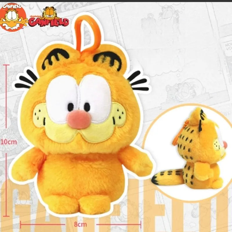 Kawaii Original Garfield Plush Doll Keychain Cartoon Anime Movie Stuffed Plushie for Bags Decor Birthday Christmas Gift