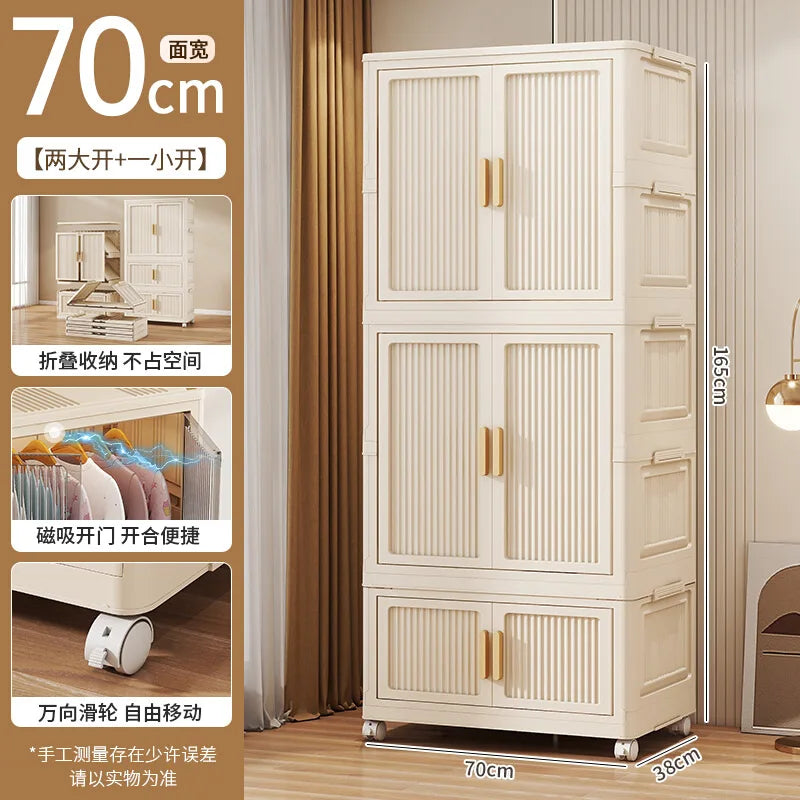 Wardrobe Clothes Closet Bedroom Furniture Storage Cabinet Foldable Wardrobe Plastic Cabinet Armario De Ropa Storage Cabinet