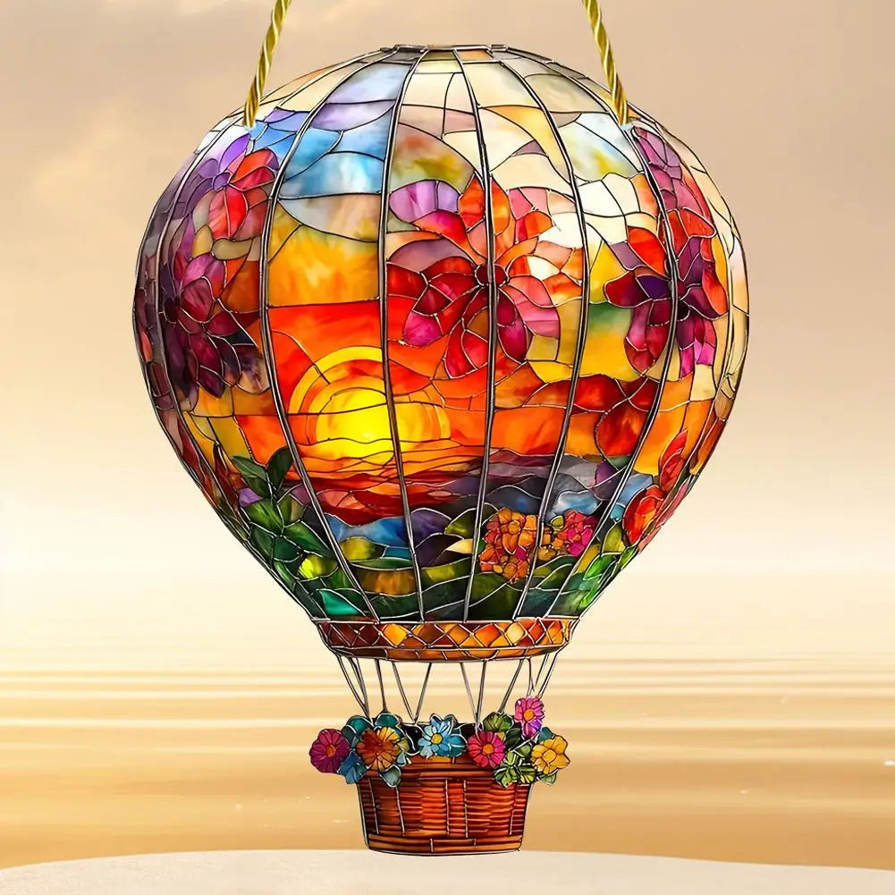 Hot Air Balloon Window Decor Acrylic Flat Finish Colored Art Decoration Indoor Decor Living Home Indoor Window Room Bedroom R5U5