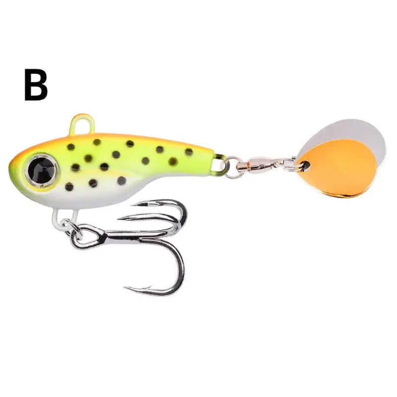 1Pc 5g 8g 11g 14g 17g 20g Spinner Bait Metal VIB Fishing Lure Rotating Tail Vibration Sequins Wobbler Trolling Bait Fishing