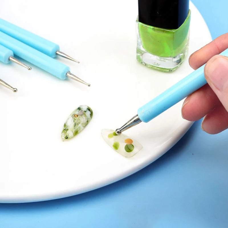 ZZ-5Pcs/set Silicone Clay Sculpting Tools For Brush Modeling Dotting Nail Art Pottery Clays Tool DIY Carving Ceramics Sculpture