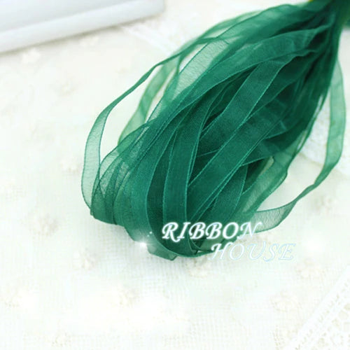 (40 meters/pack) 1/4''(6mm) Organza Ribbons Wholesale Gift Wedding Christmas Decoration Wrapping ribbons Handmade DIY