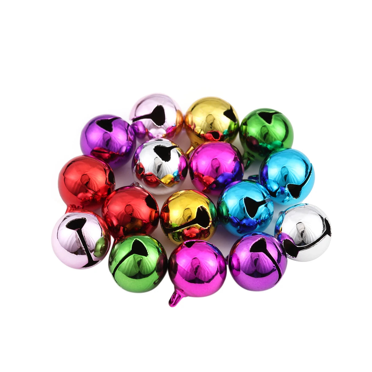 10-50Pcs DIY Handmade Crafts Xmas New Year Ornament Gift Mix Colors Loose Beads Small Jingle Bells Christmas Decoration Supplies