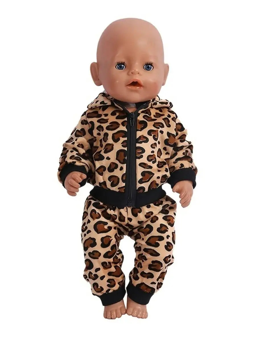 43 cm Doll Outfits Rainbow Hoodies and Pants Fashion Reborn Doll Suit Clothes for Baby Born18 Inch Dolls Birthday Festival Gift