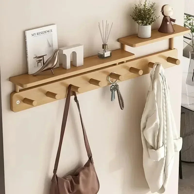 For Bamboo Wall Clothes Hanger Creative Simple Luxury Wall Hanging Coat Rack Bedroom Clothes Storage Living Room Home Furniture