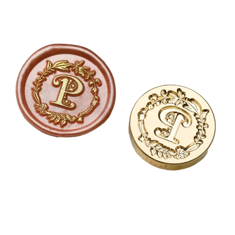 Y1UB Sealing Wax Stamp Letter Series Wax Seal Stamp for Christmas Card Decorations