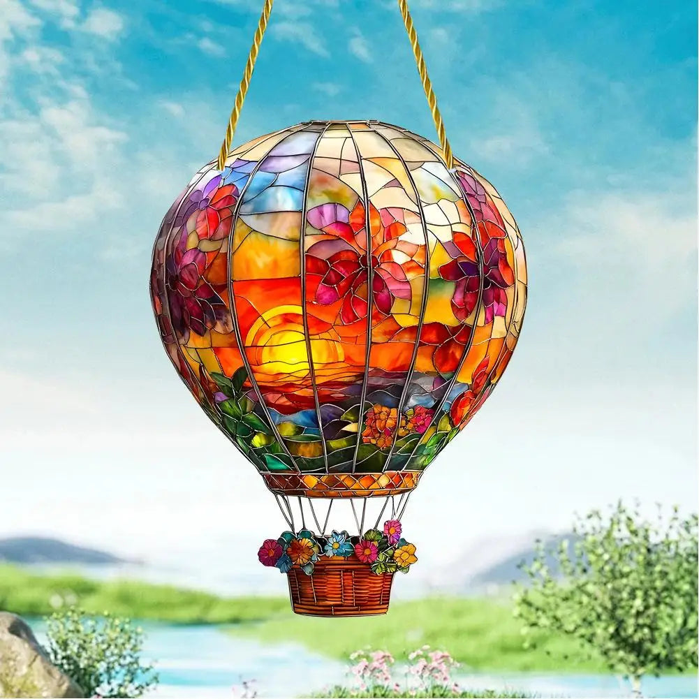 Hot Air Balloon Window Decor Acrylic Flat Finish Colored Art Decoration Indoor Decor Living Home Indoor Window Room Bedroom R5U5
